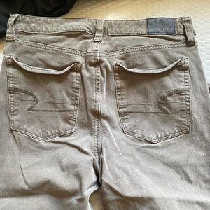 Greenish stretchy pants